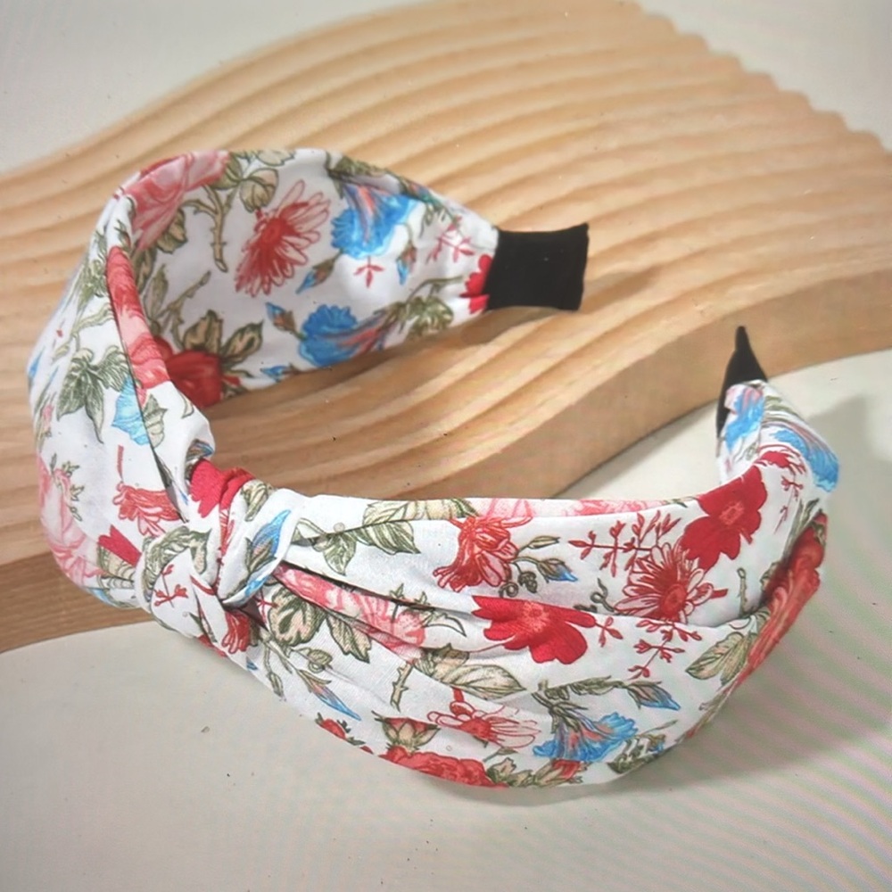 Flower Printed Knot Headband